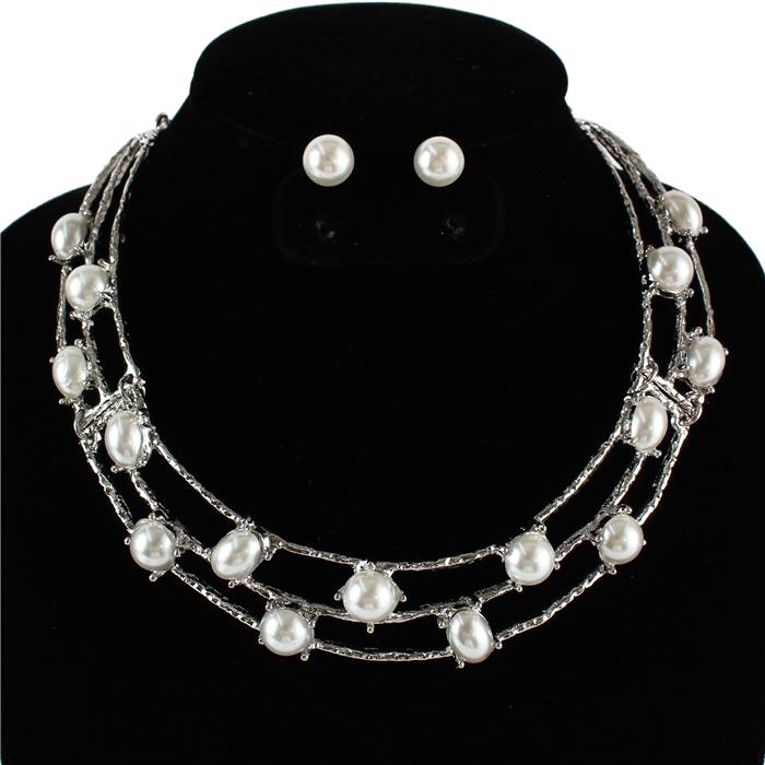 Crystal Stones Necklace Set