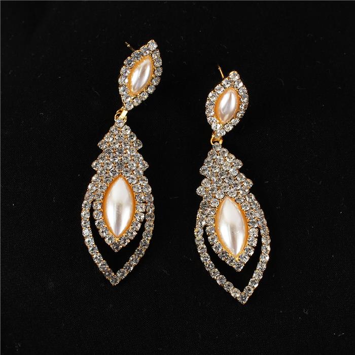 Rhinestones Pearl Earring