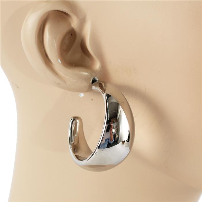 40 MM Metal Thick Hoop Earring