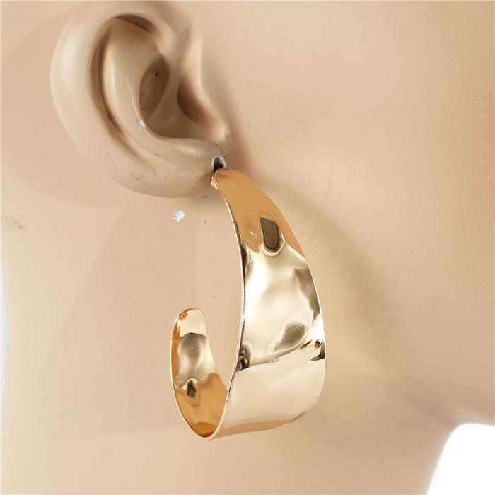 Metal Over Shape Hoop Earring