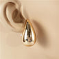 Metal Teardrop Stud Earring