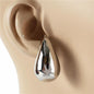 Metal Teardrop Stud Earring