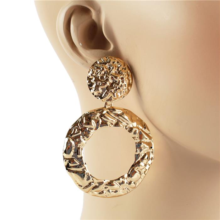 Metal Round Dangle Earring