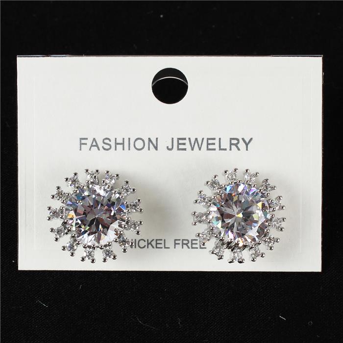 CZ Round Stud Earring