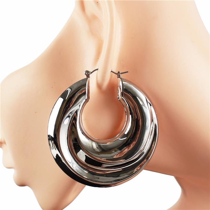 55 MM Thick Hoop Earring