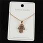 CZ Hamsa Charm Necklace