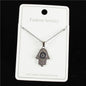 CZ Hamsa Charm Necklace