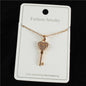 CZ Key Charm Necklace