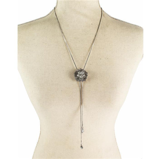 Crystal Flower Slid Necklace