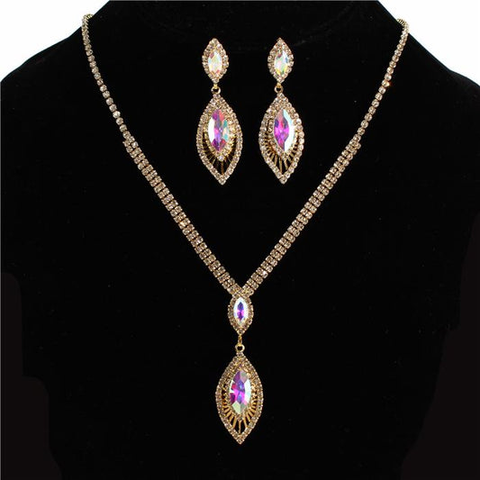 Rhinestones Crystal Necklace Set