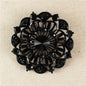 Crystal Round Flower Brooch