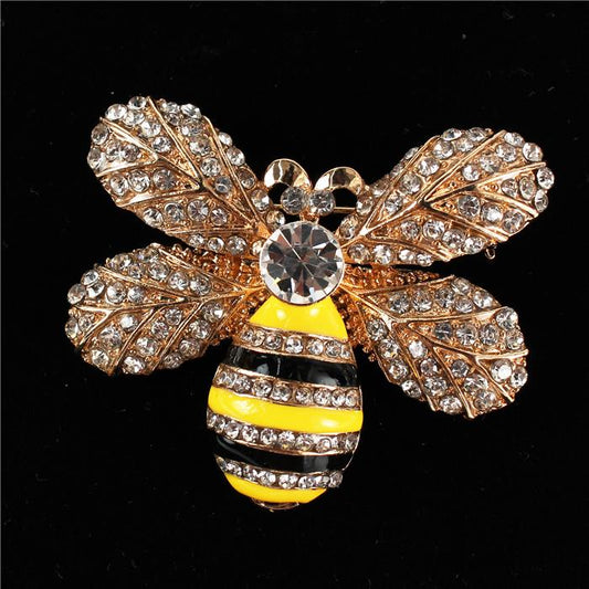 Crystal BEES Brooch