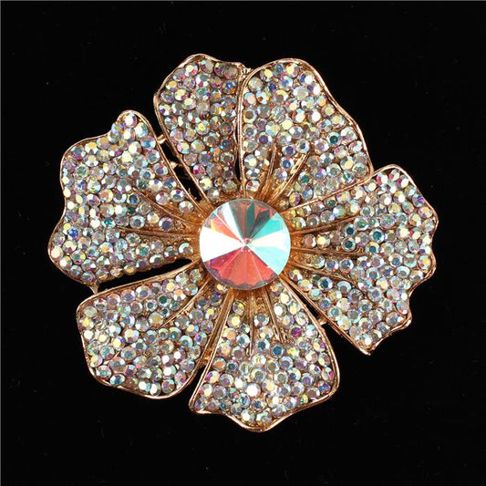 Crystal FLOWER  Brooch