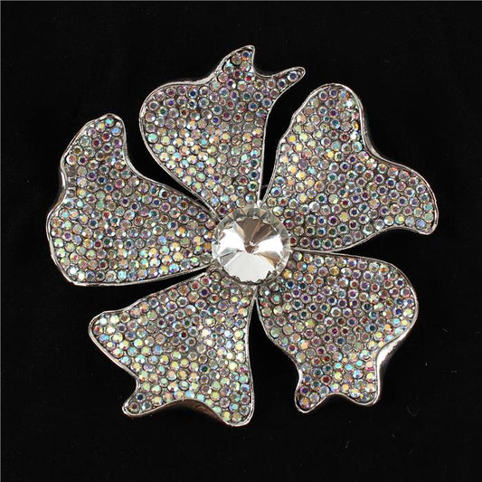 Crystal Chunky FLOWER  Brooch