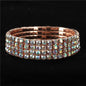 4 Row Rhinestones Stretch Bracelet