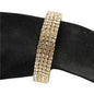 4 Row Rhinestones Cuff Bangle