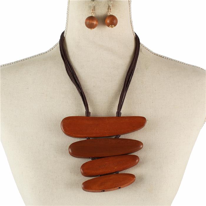 Fashion Wood Necklace Set