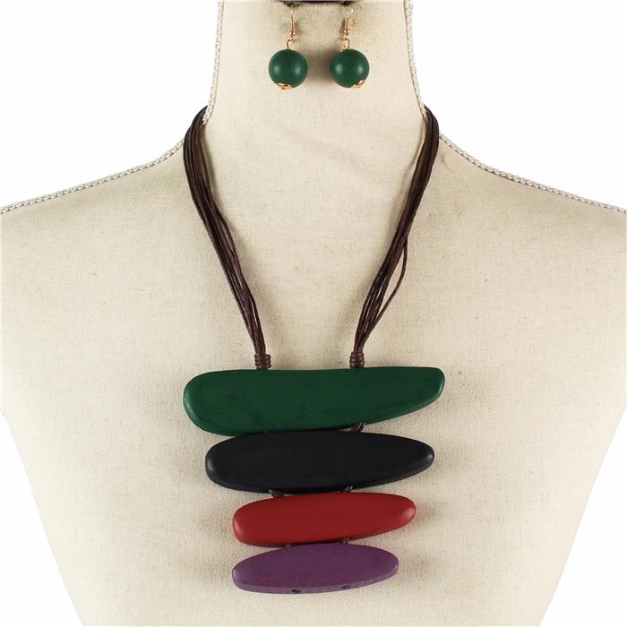 Fashion Wood Necklace Set