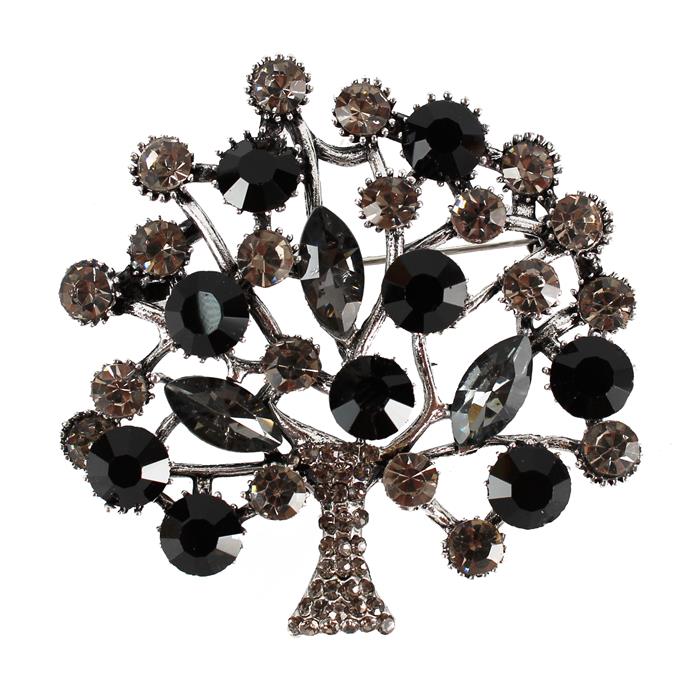 Crystal TREES Brooch