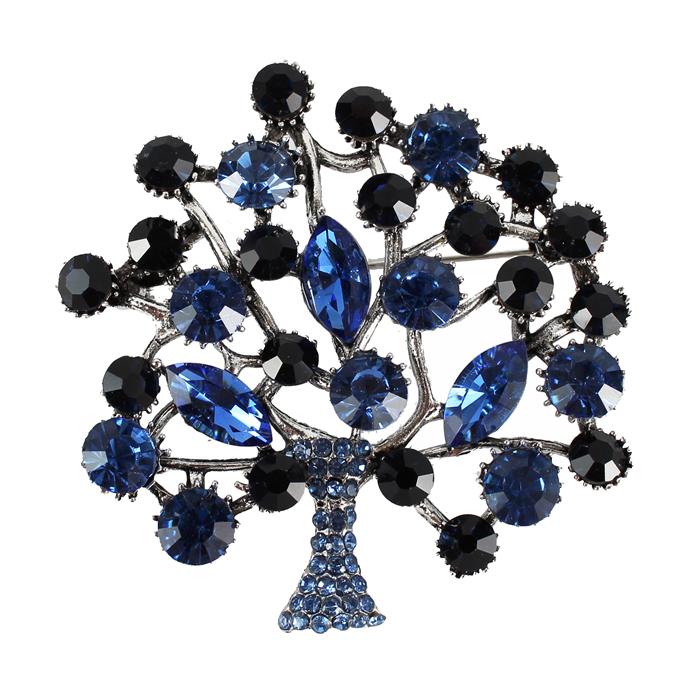 Crystal TREES Brooch