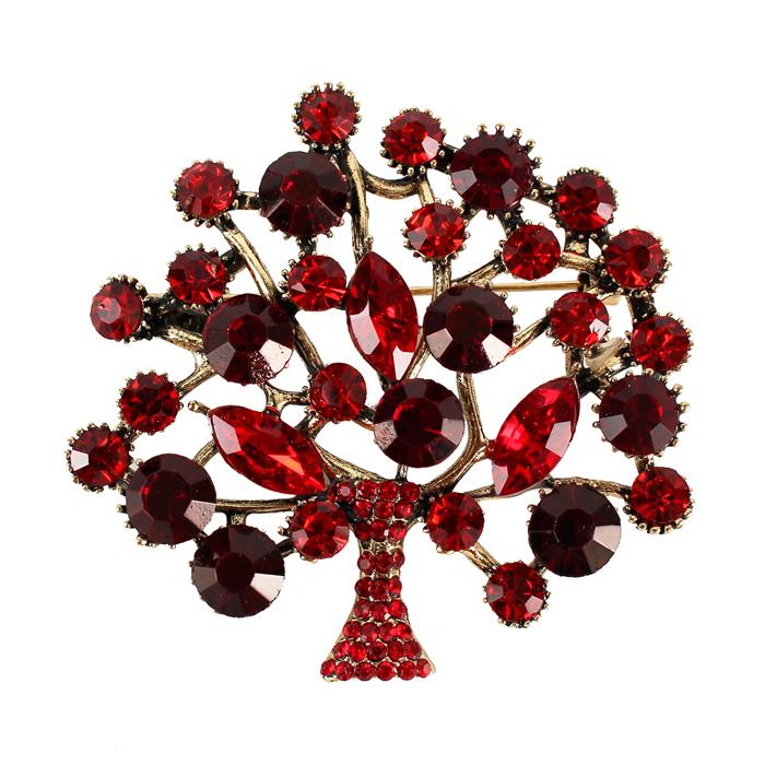 Crystal TREES Brooch