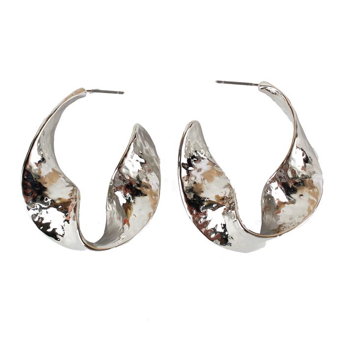 Metal Over Shape Hoop Earring