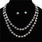 Crystal 2 Layered Necklace Set