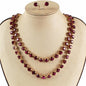 Crystal 2 Layered Necklace Set