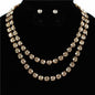 Crystal 2 Layered Necklace Set