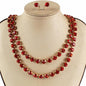 Crystal 2 Layered Necklace Set