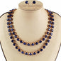 Crystal 2 Layered Necklace Set