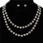 Crystal 2 Layered Necklace Set