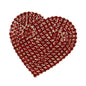 Rhinestones Heart Cuff Bangle