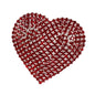 Rhinestones Heart Cuff Bangle