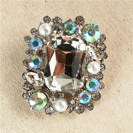 Crystal Stones Brooch