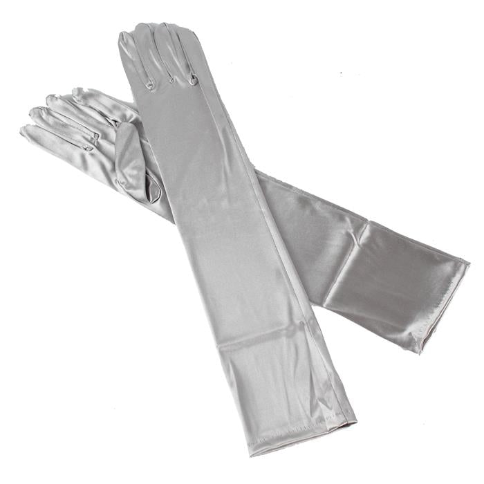 Satin Long Up To Elbow Gloves