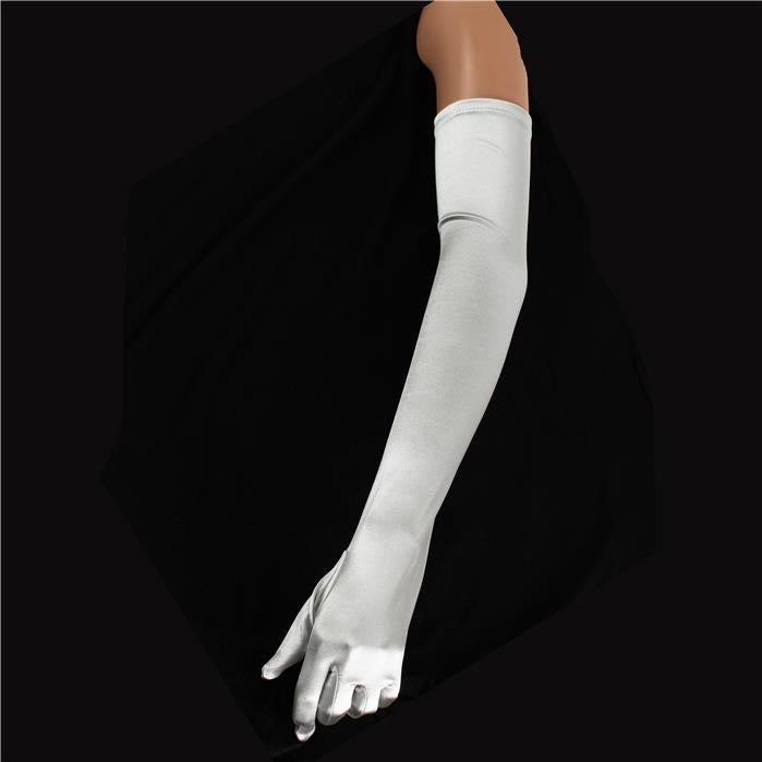 Satin Long Cover Elbow Gloves