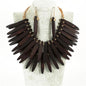 Wooden Color Layered Necklace Set