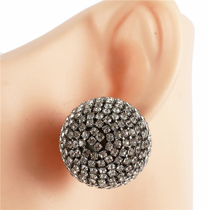 Rhinestones Ball Stud Earring