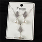 Cubic Zirconia Pearl 2 PC Set