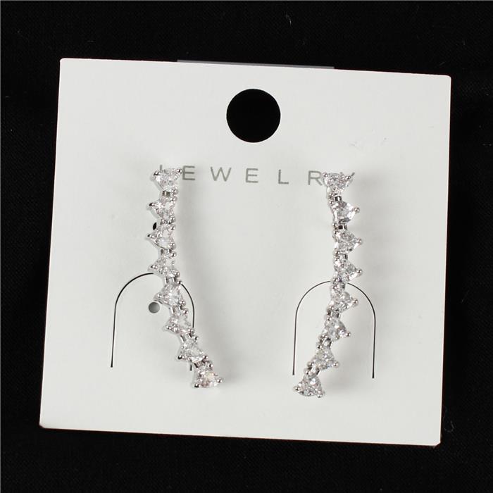 Cubic Zirconia Long Earring