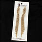 Rhinestones Fringed Long Earring