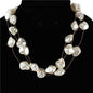 Pearl 3 Row Wire Necklace