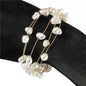 Pearl 5 Row Wire Bracelet