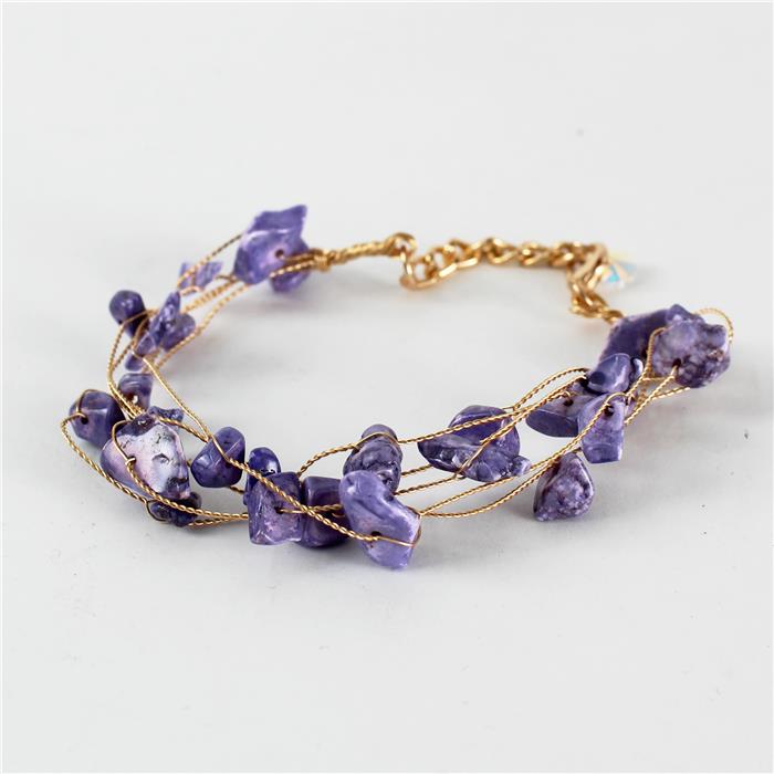 Gemstone Wire Layered Bracelet