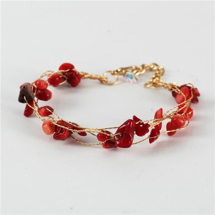 Gemstone Wire Layered Bracelet