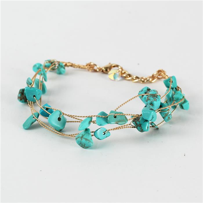 Gemstone Wire Layered Bracelet