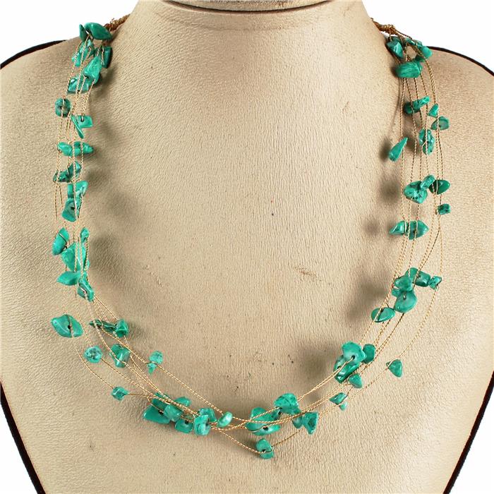 Gemstone Wire Layered Necklace