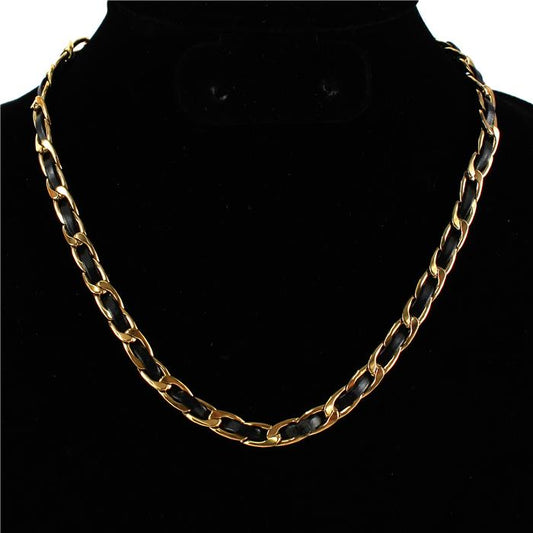 Stainless Steel  Black Chain Necklace