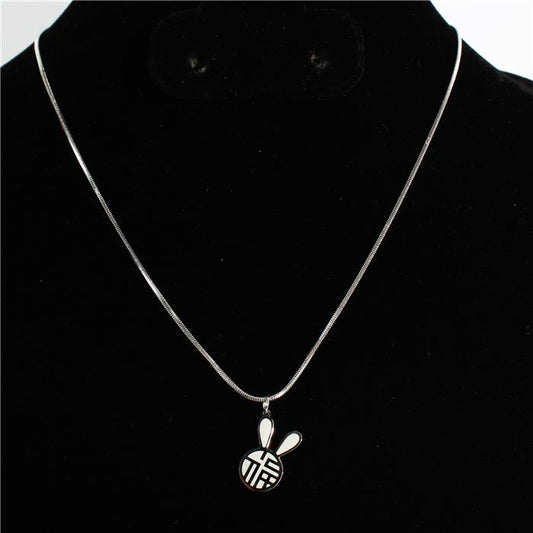 Stainless Steel Rabbit Charm Necklace